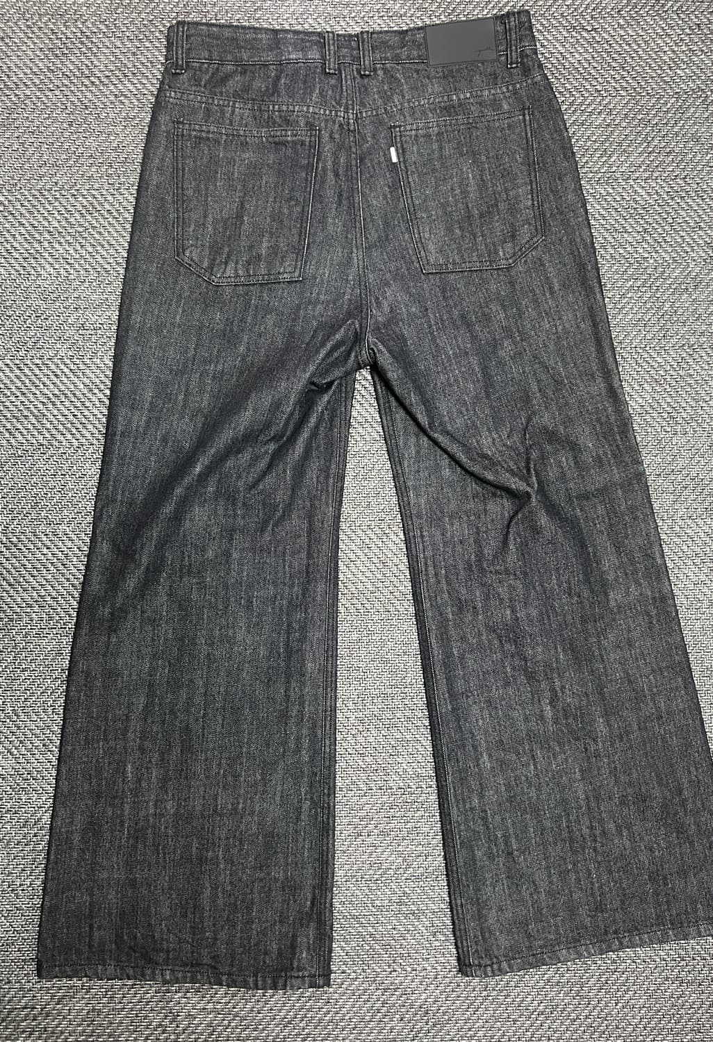 유스 Wide Flared Denim Pants_Washed Black 상품이미지2