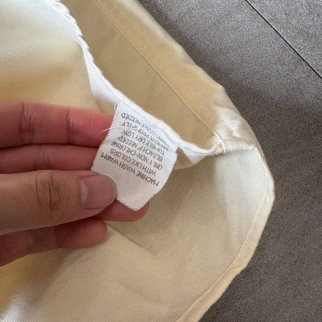 엘엘빈 정품 옐로우 코튼 셔츠  상품이미지6