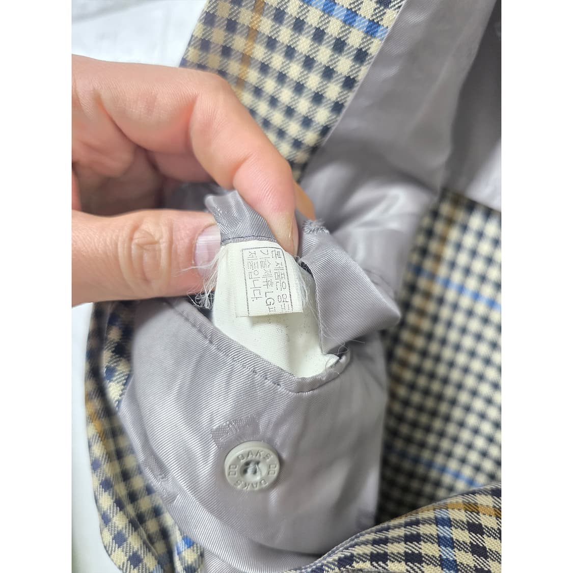 닥스 DAKS 체크 블레이저 자켓 XL 상품이미지3