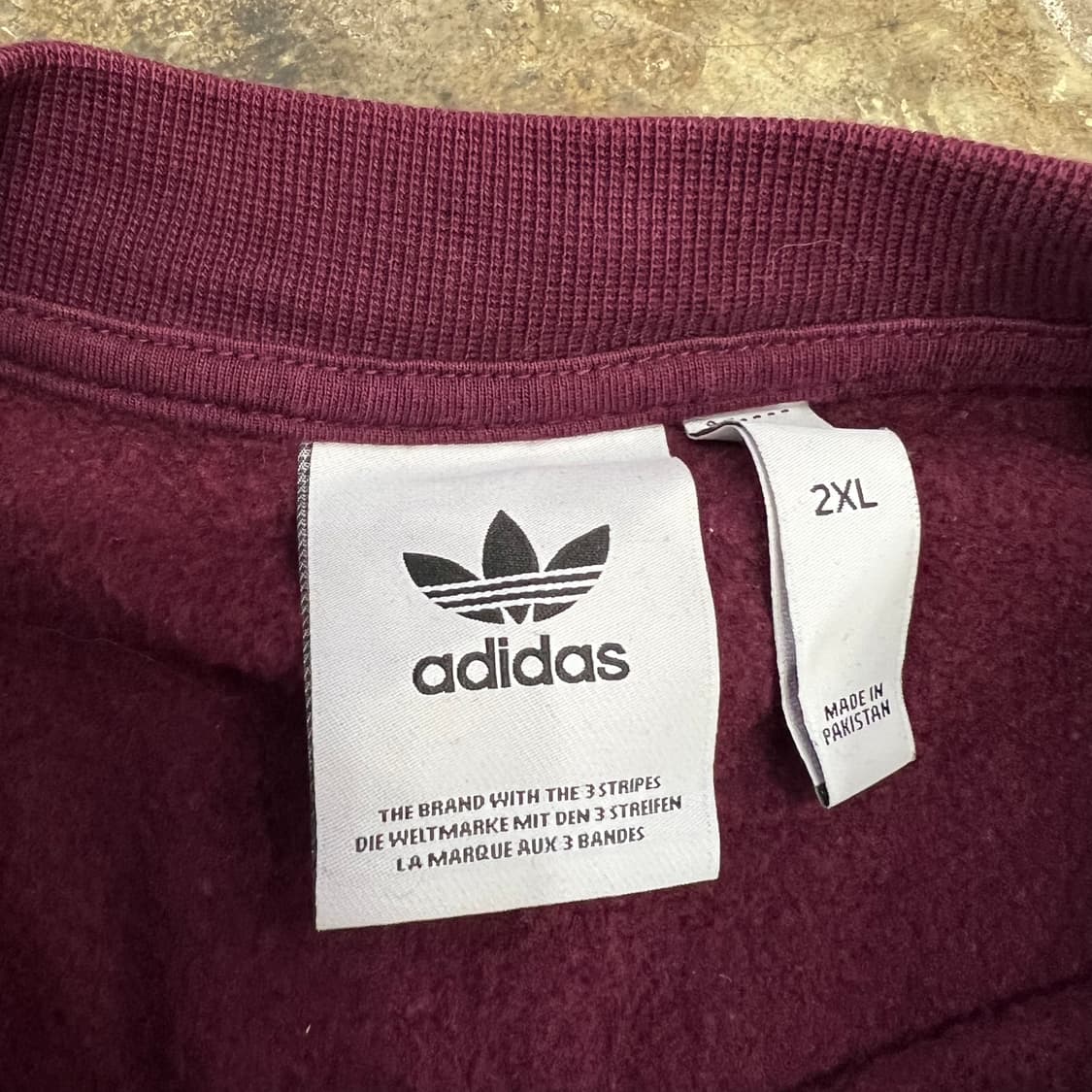 2XL) 아디다스 트레포일 로고 삼선 맨투맨 티셔츠 스웻셔츠 상품이미지3