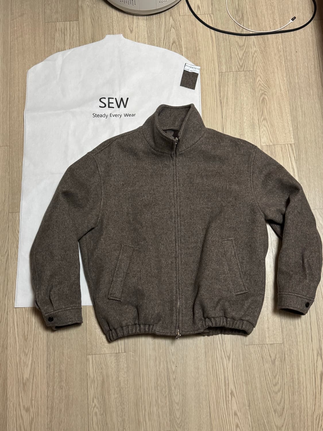 스테디에브리웨어 하이넥 블루종 울 자켓 봄버 25FW 상품이미지3