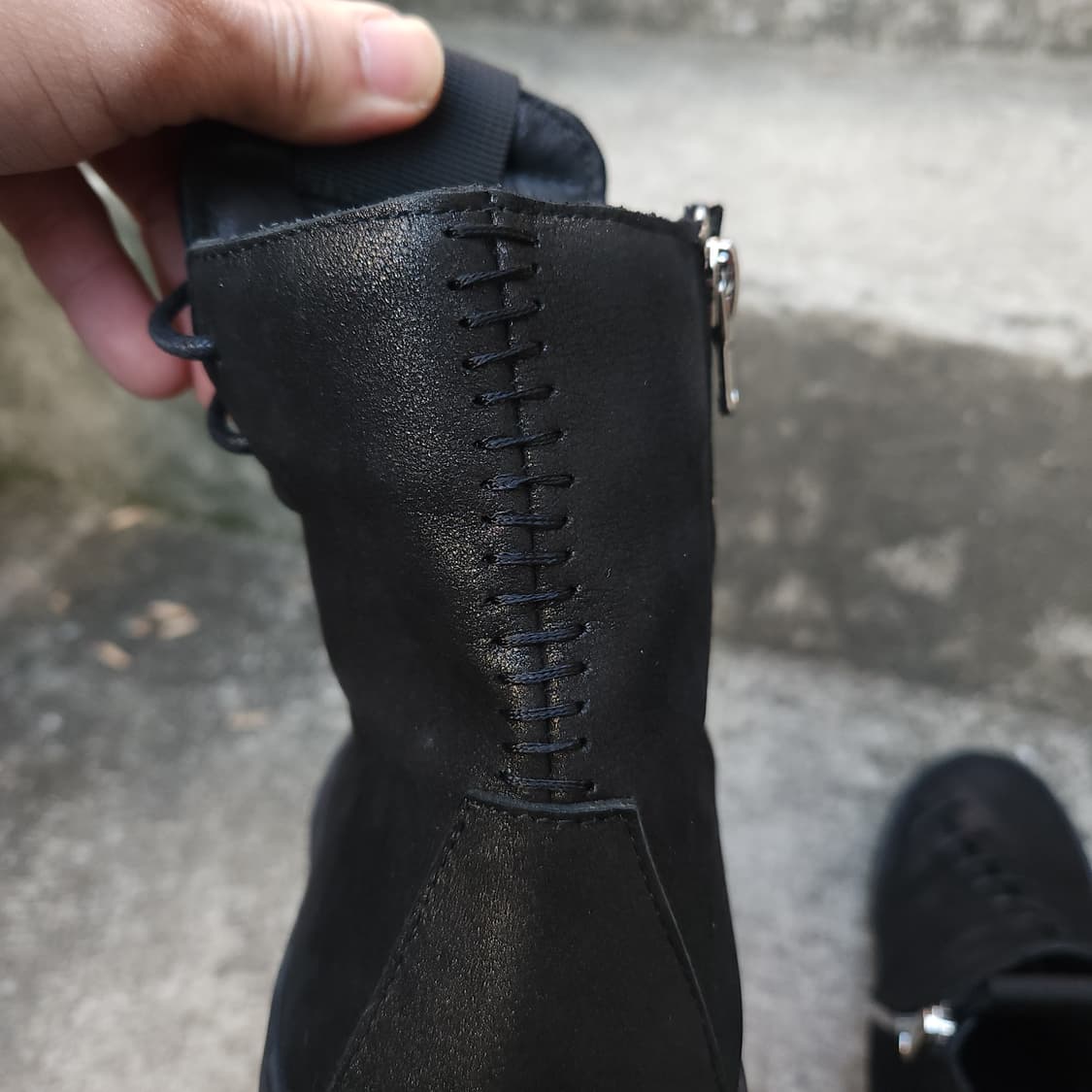 [260] Avant garde 블랙 레더 부츠 상품이미지6