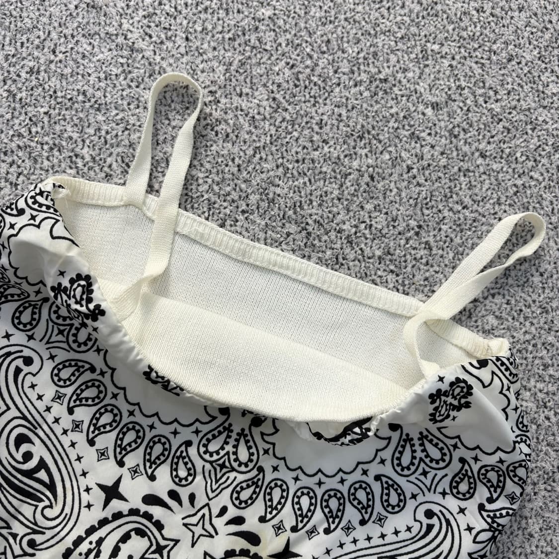 실측 페이즐리 반다나 끈나시 크롭탑 0416J 상품이미지3