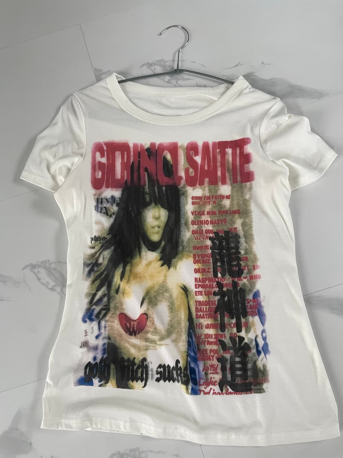 빈티지 고딕펑크 반팔티셔츠 상품이미지1