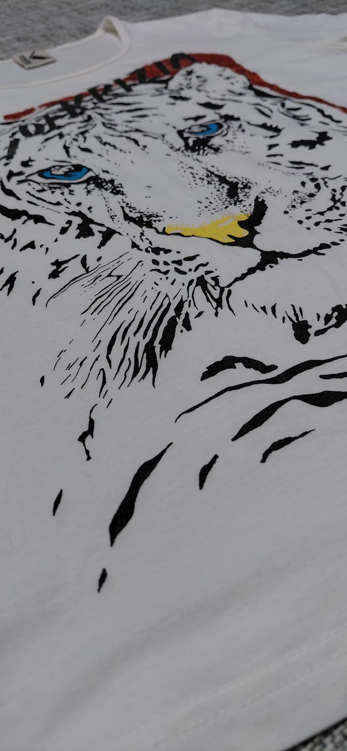 [정품/40] K OF KRIZIA 산요상회 백호 글리터 반팔 티셔츠 상품이미지9