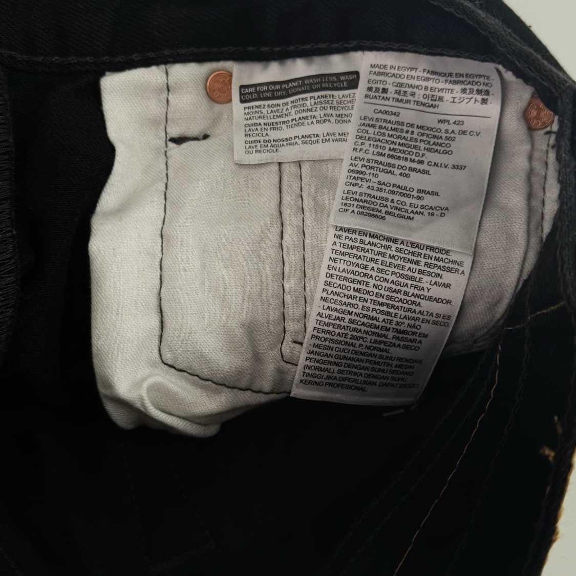 Levis 501 흑청 데님 새제품 상품이미지5