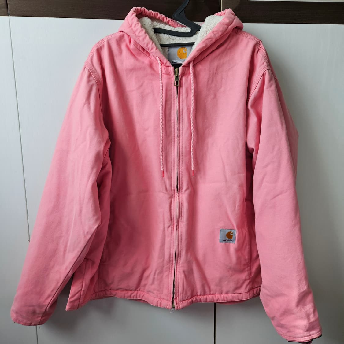칼하트 빈티지 핑크 양털 후드집업 쉐르파 액티브자켓 L 상품이미지1