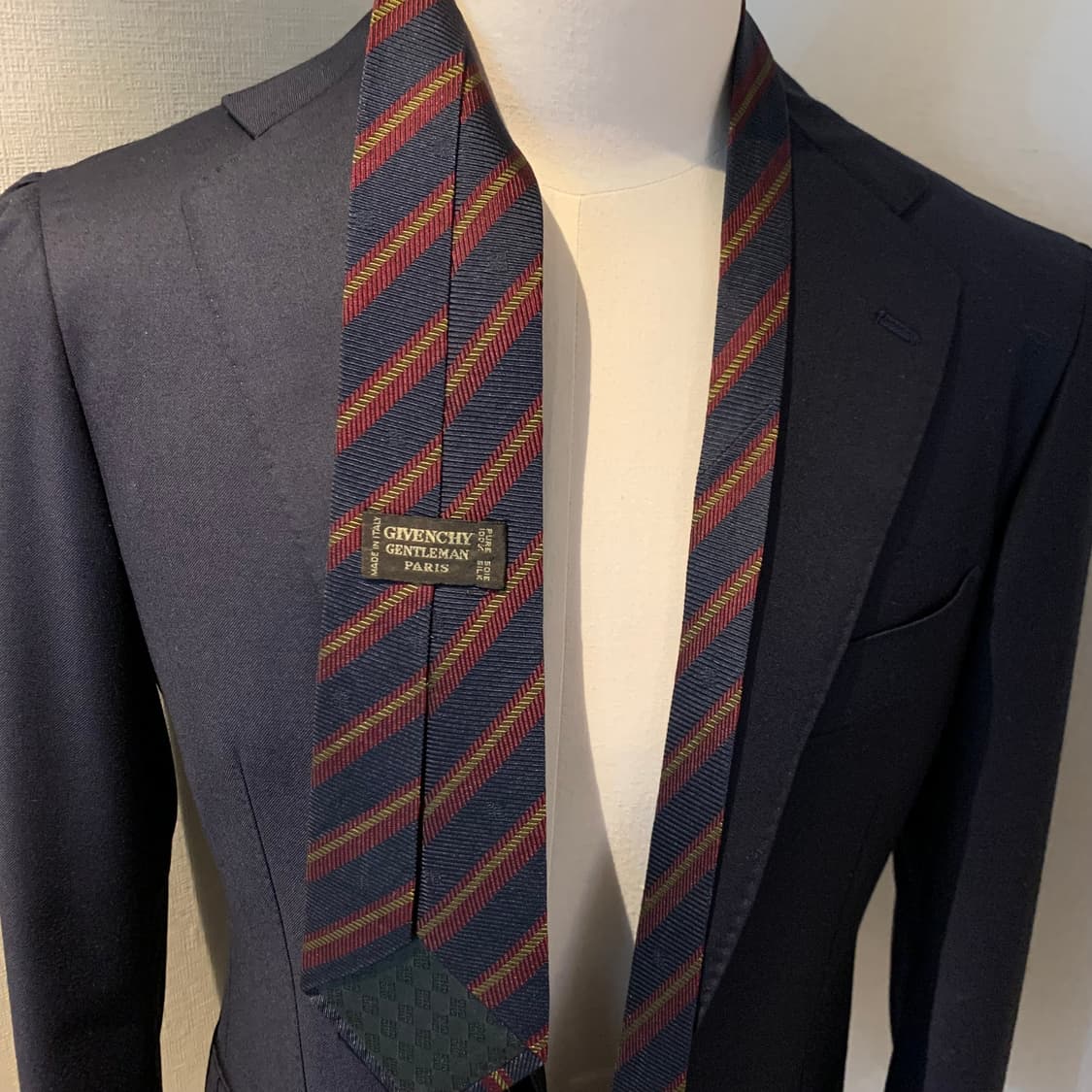 지방시 스트라이프 명품넥타이 로고플레이 A+등급 9.4cm 상품이미지2