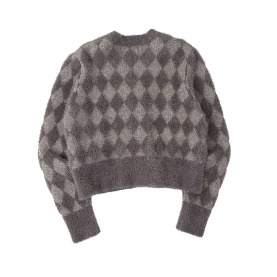 Lee 리 모헤어 아가일 크롭 니트 가디건 상품이미지5