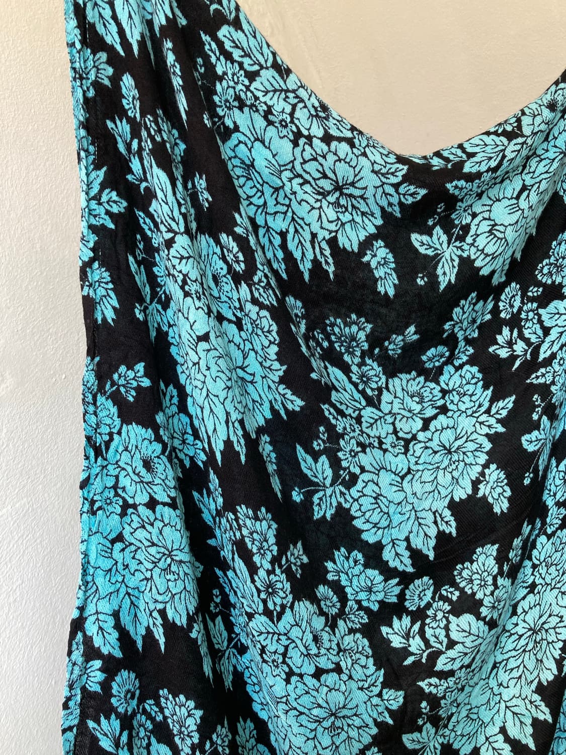 빈티지 블루 플라워 패브릭 상품이미지2