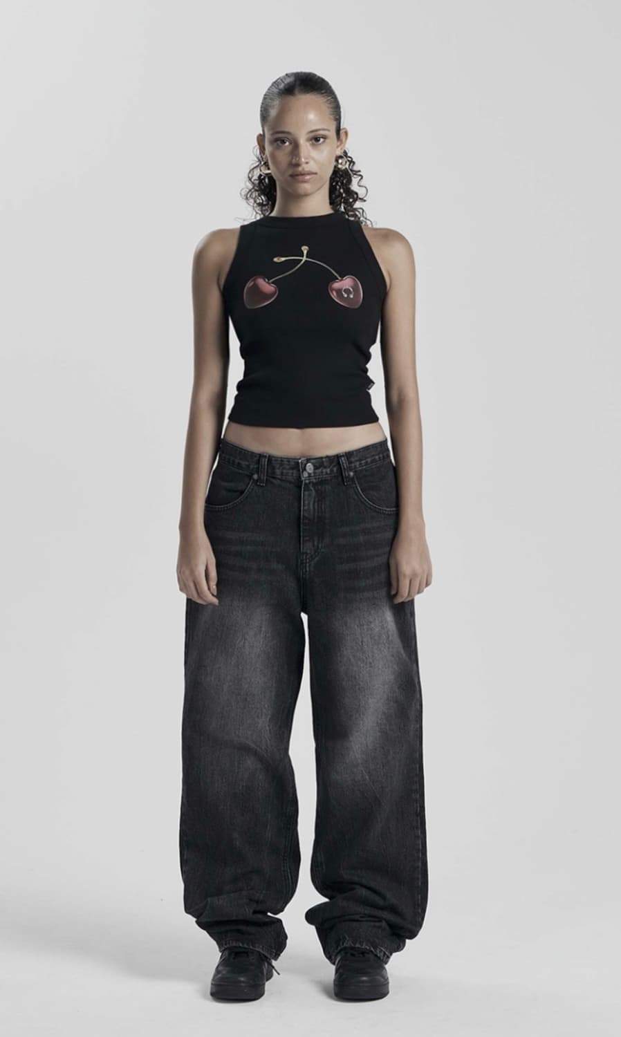 Nas raw wide denim in black 상품이미지1