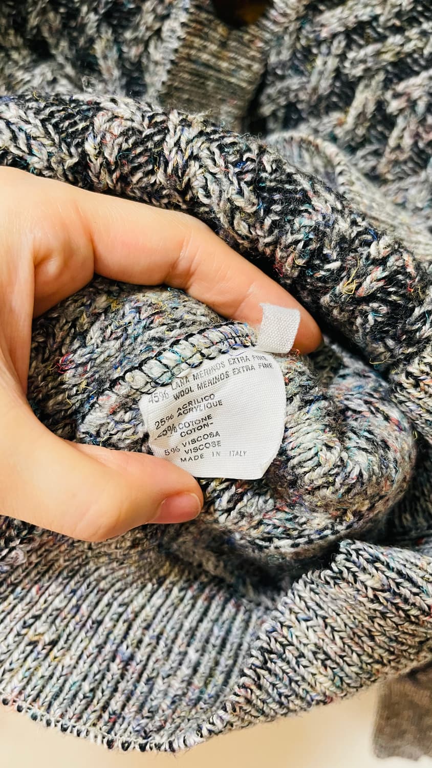 정품 미쏘니 라나 메리노 울 멀티 컬러 패턴 남성 니트 명품 가디건 M  상품이미지6