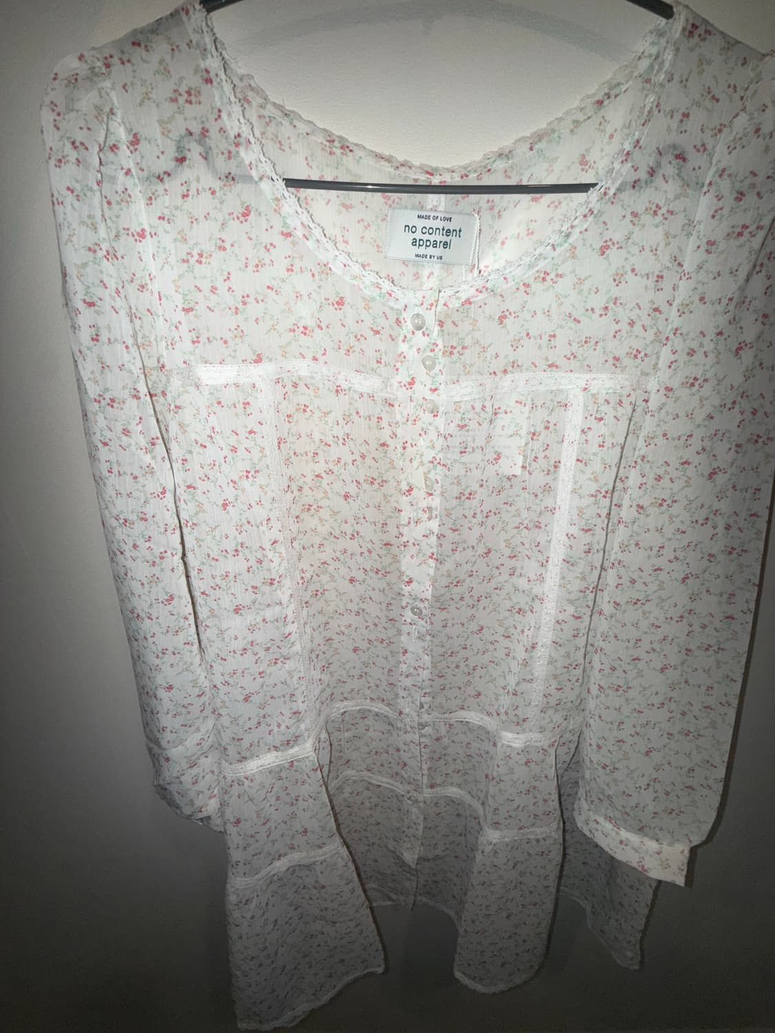 택O 노컨텐츠 원피스 sheer flower dress ivory 상품이미지3