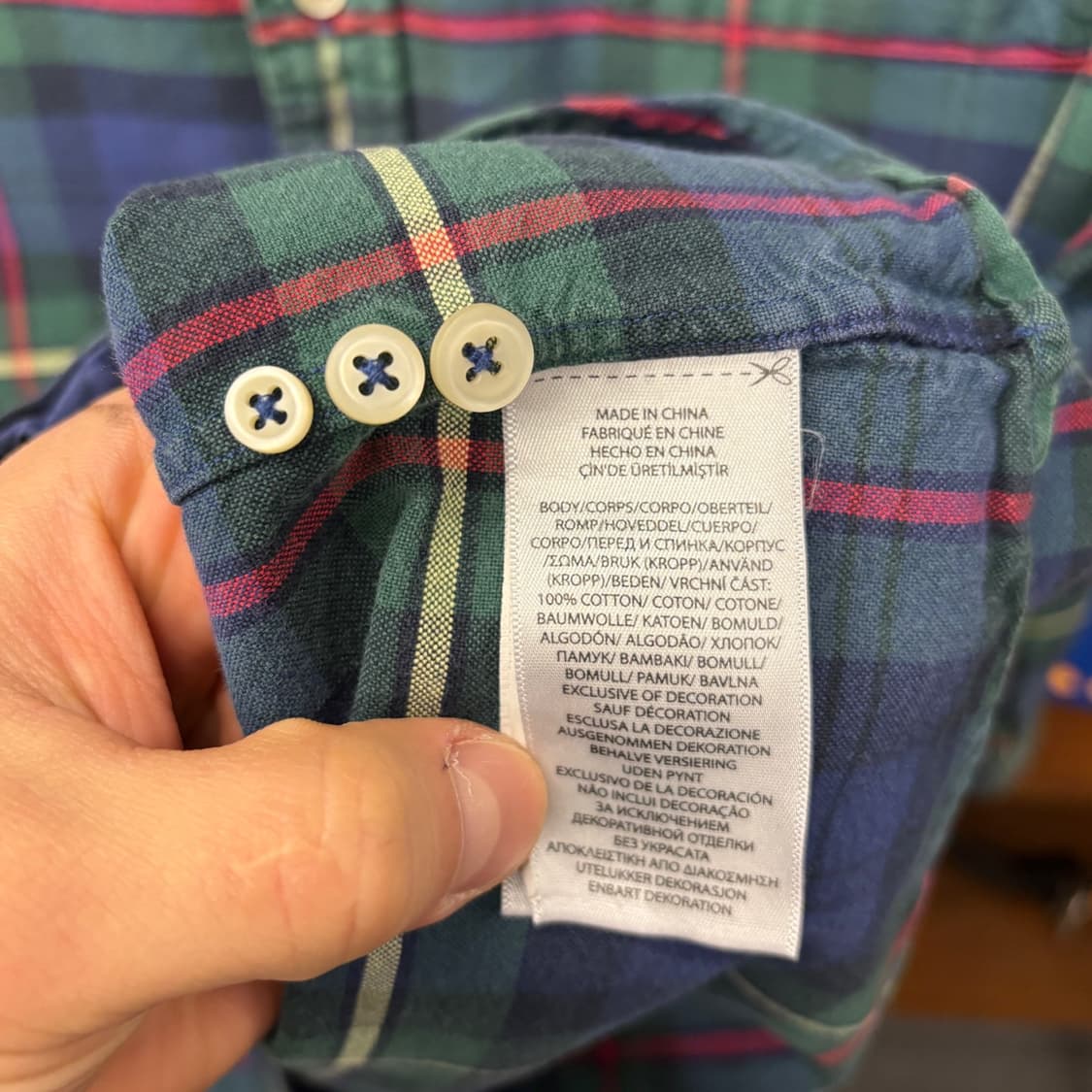 폴로 신형라벨 클래식핏 로고포켓 타탄체크 옥스포드 셔츠 N333 상품이미지6