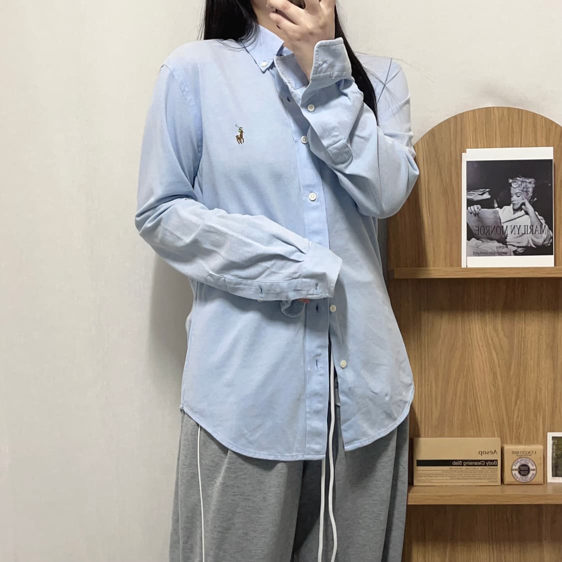 [정품] 폴로 소라 / 멀티포니 면소재 솔리드 셔츠 [ M ] 상품이미지3