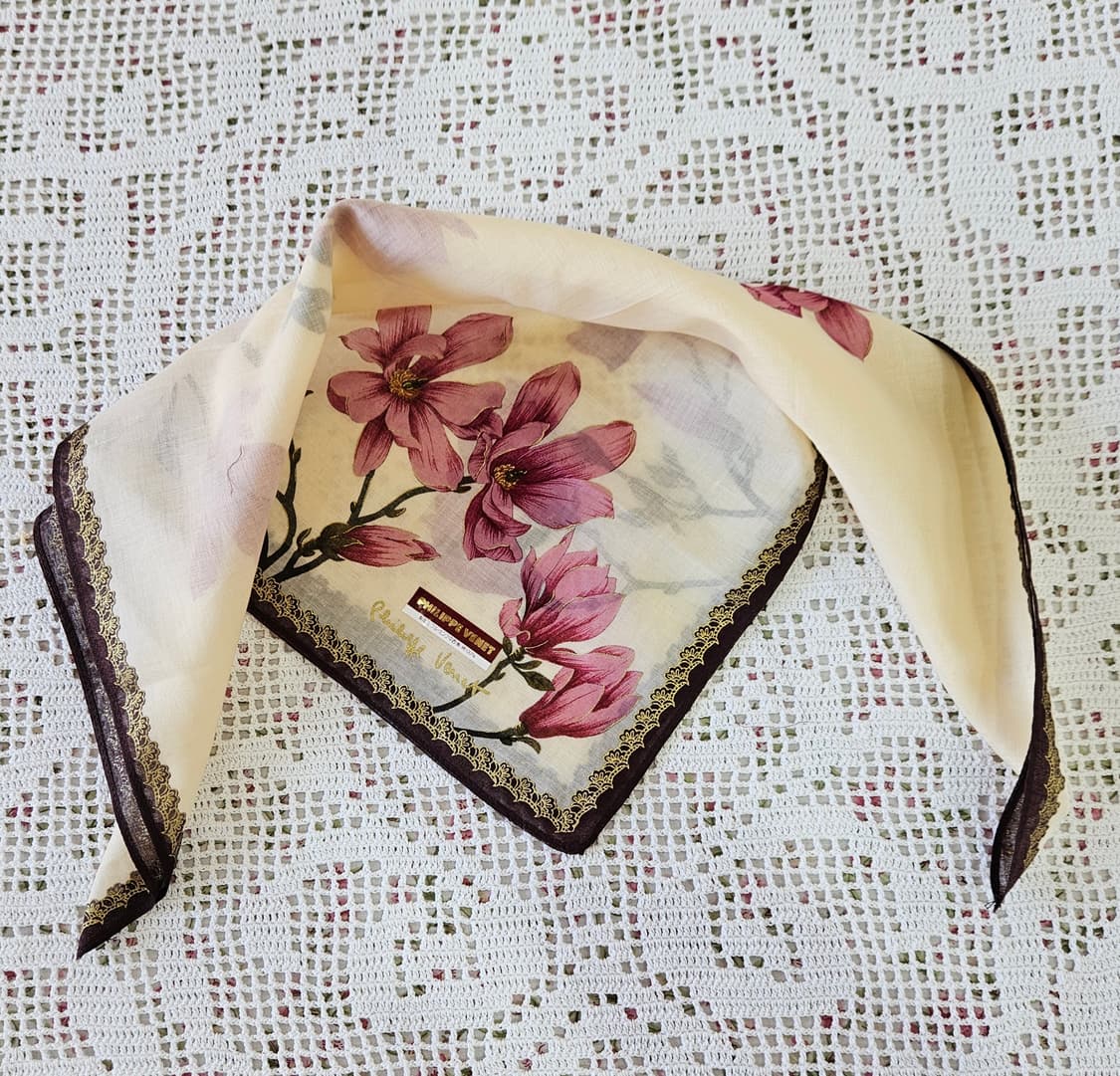 디자이너 플라워 손수건 3장 일괄 상품이미지10