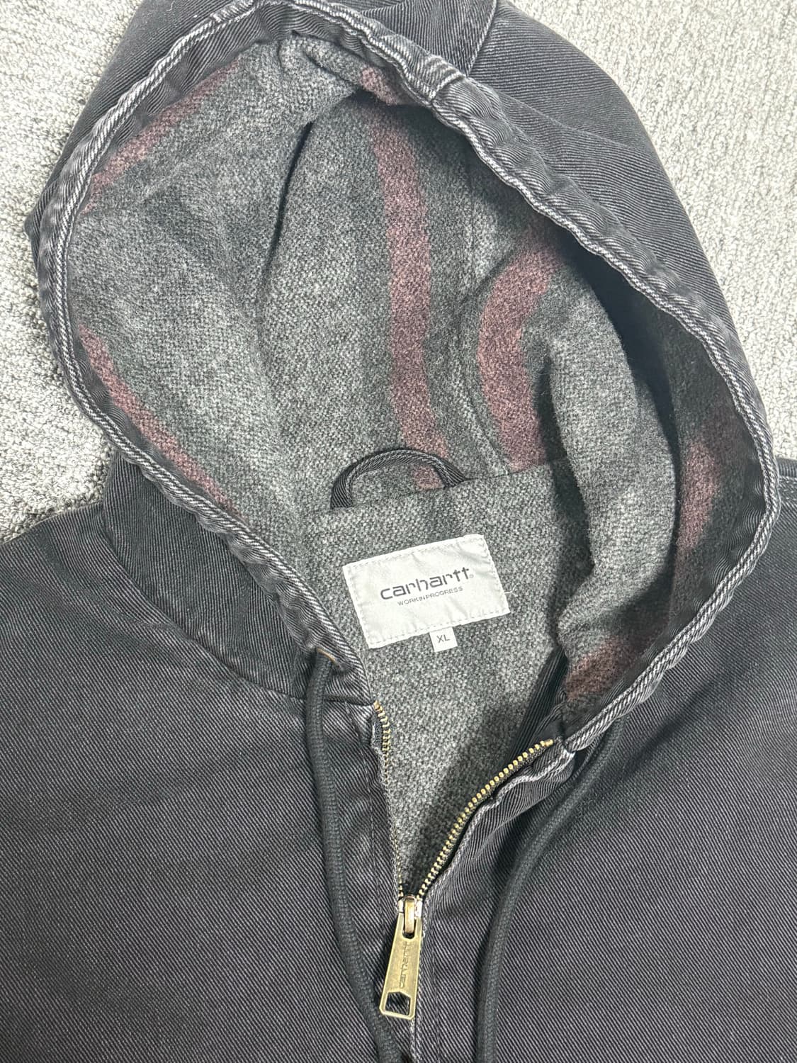 칼하트 WIP 메이틀랜드 데님 OG 액티브 자켓 블랙 스톤 워시드 상품이미지2