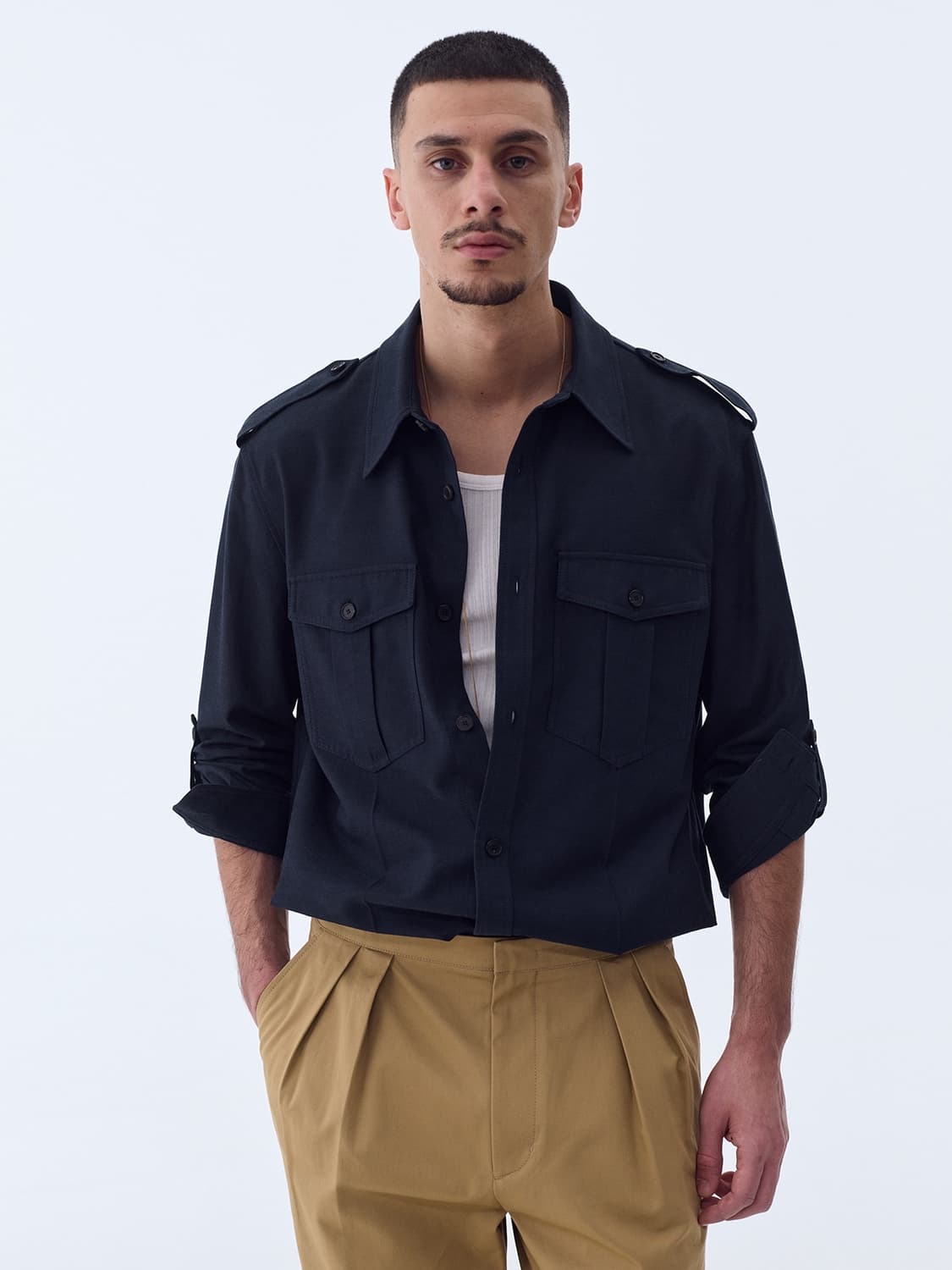 렉토 보헤미안 롤업 셔츠 상품이미지2