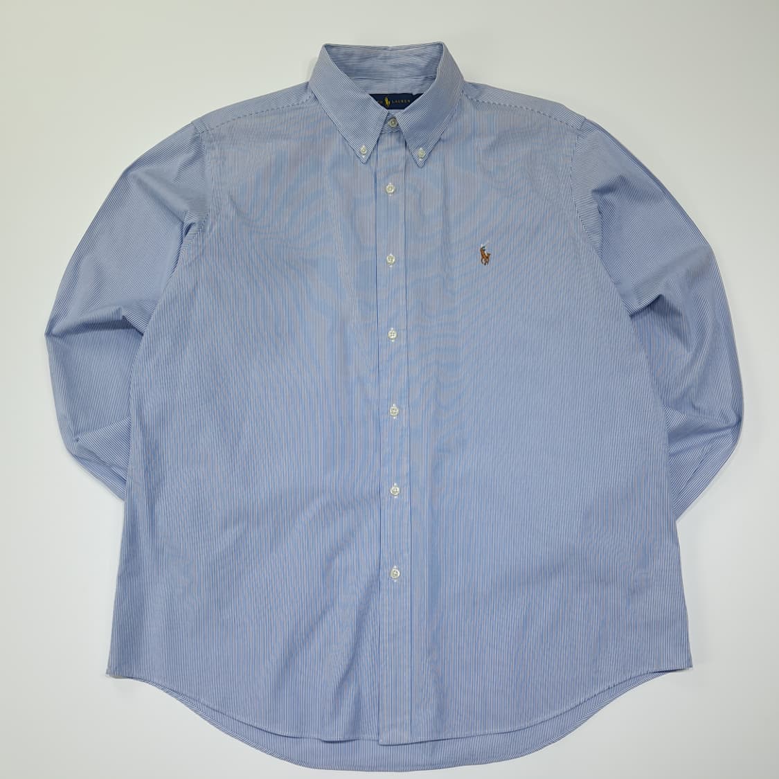 CL257 XL 폴로 코튼 멀티포니 핀스트라이프 블루 셔츠 남방 상품이미지1