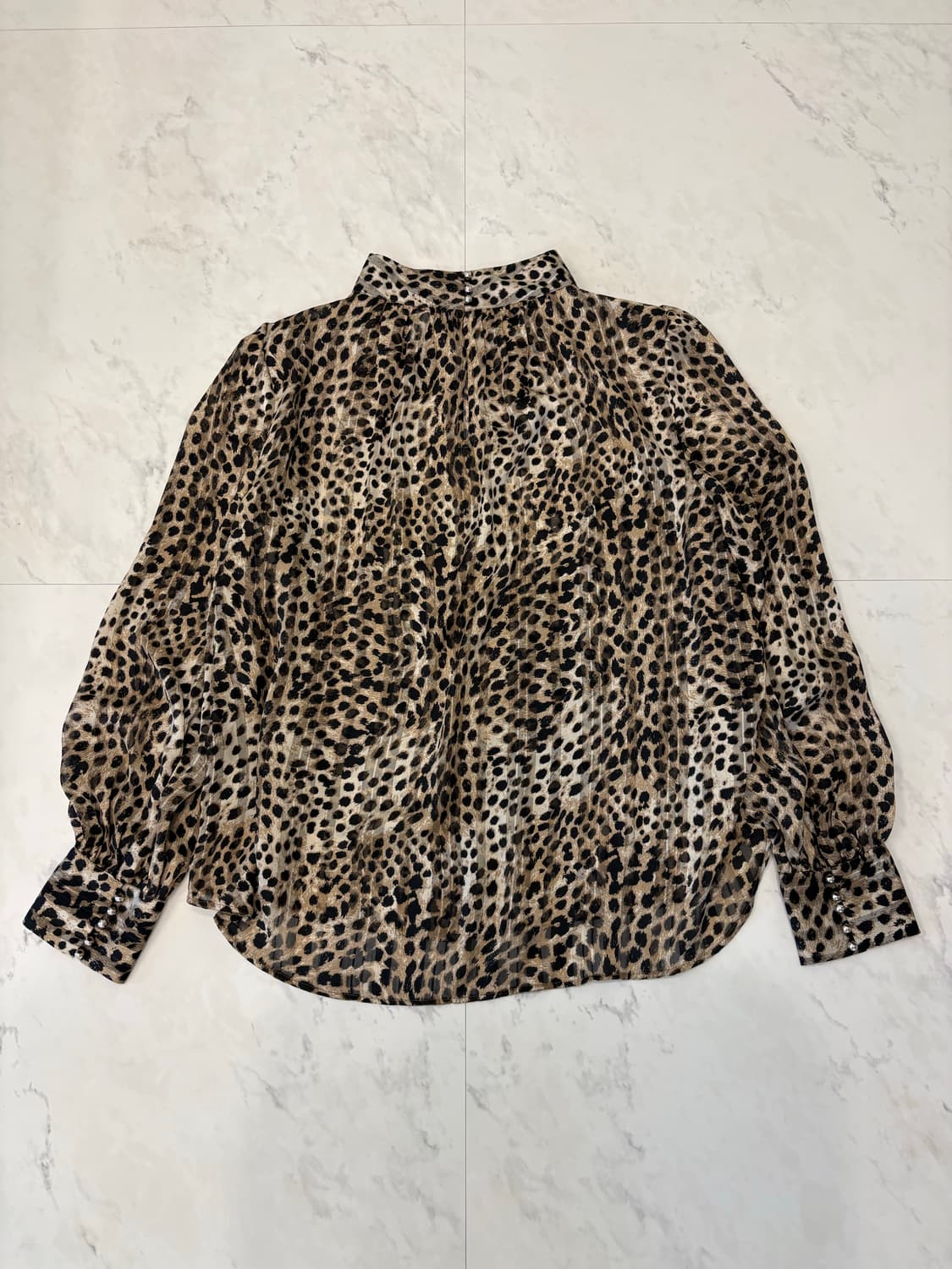 h&m leopard blouse 상품이미지4