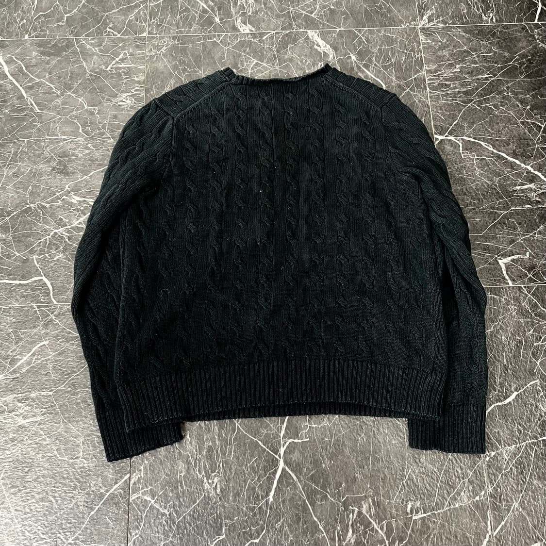 여성용 폴로랄프로렌 블랙 포니 꽈배기 니트 상품이미지2