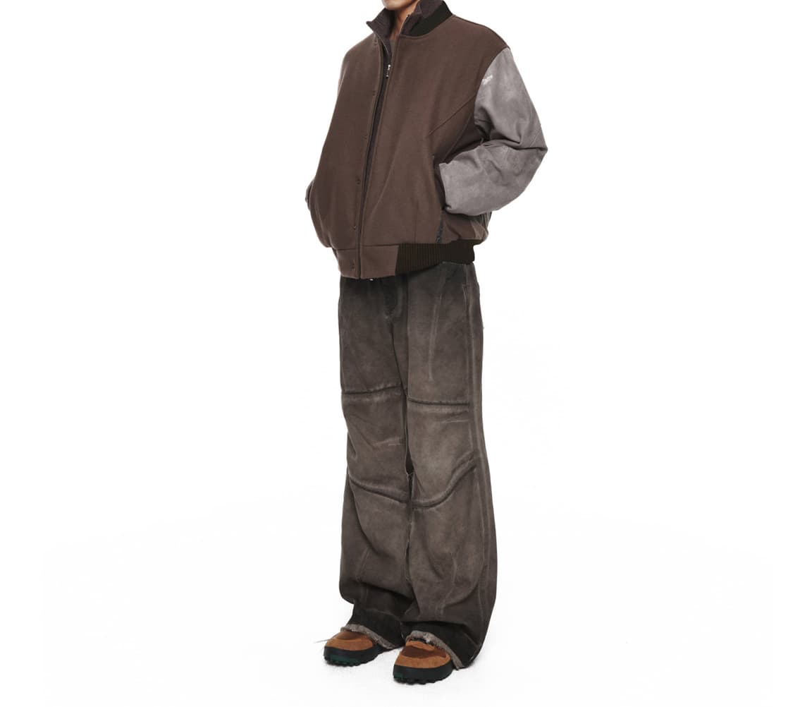 [S] 엑슬림 xlim ep.8 02 바시티 자켓 브라운 새상품 상품이미지2