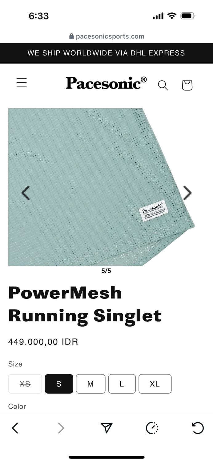 pacesonic PowerMesh Running Singlet 상품이미지2