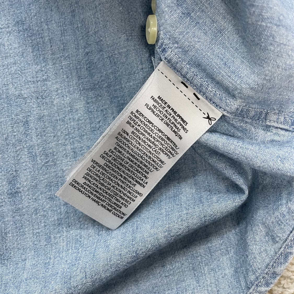 폴로 랄프로렌 포니 로고 샴브레이 데님 셔츠 상품이미지4