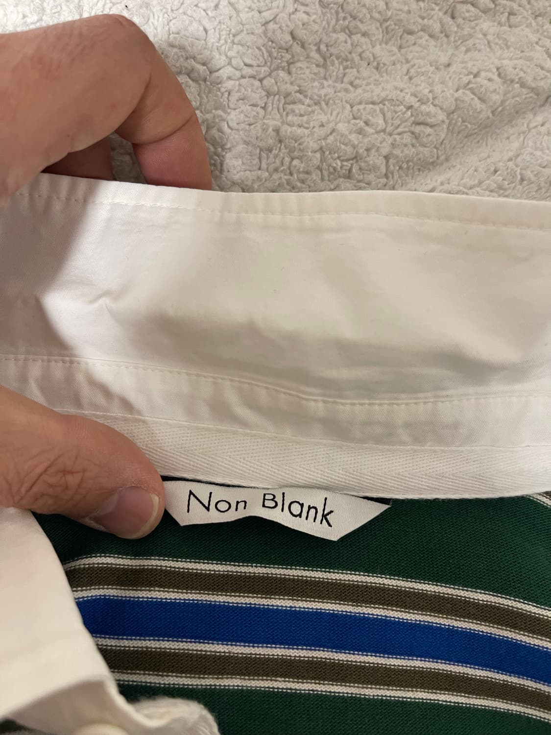 2025SS 넌블랭크 스트라이프 럭비 티셔츠 그린XL 상품이미지8