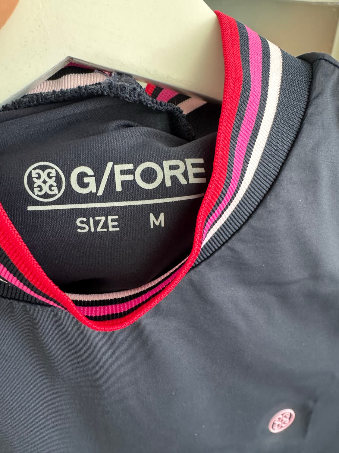 [지포어] G/FORE 여성 반팔 골프티 / M사이즈 / 핑크넥 포인트 상품이미지4