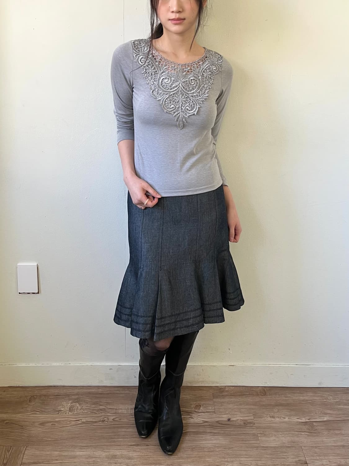 RELEASE 라이트 그레이 탑 상품이미지8