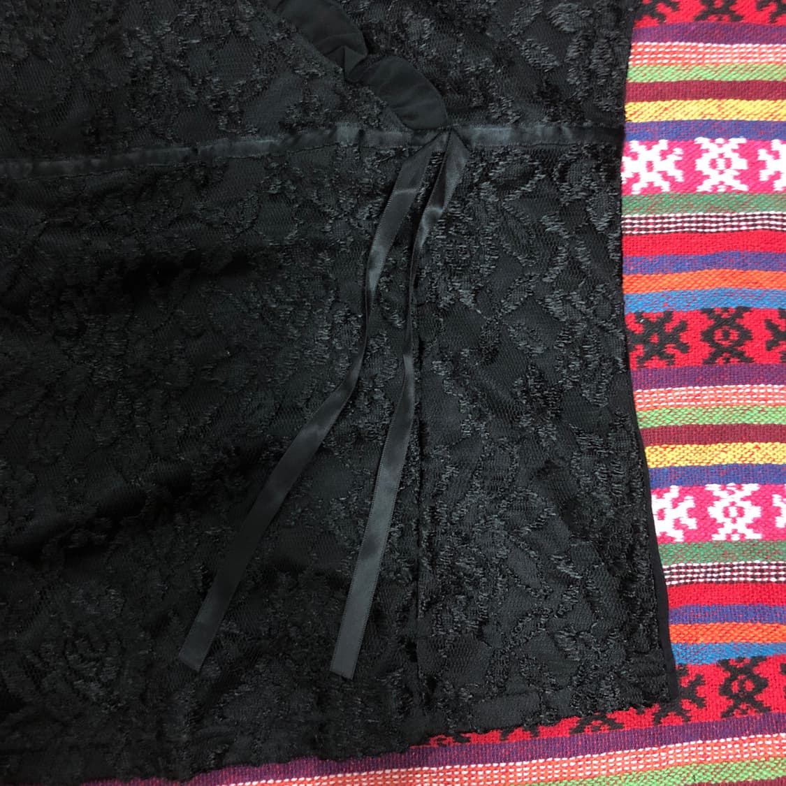 플르부아 레이스 블랙 블라우스 상품이미지3