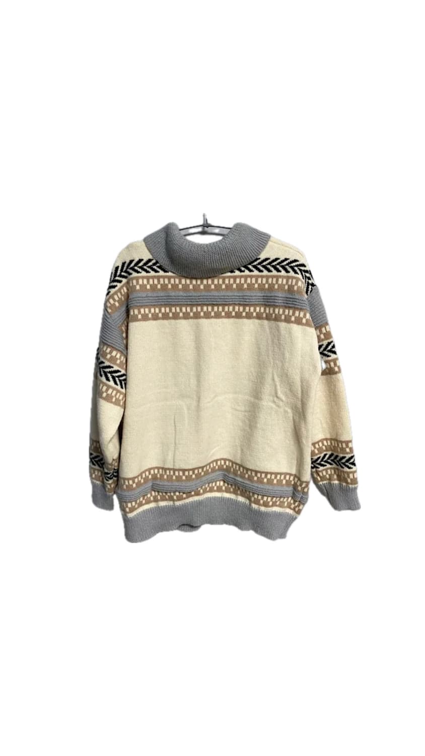 🪽빈티지 노르딕 니트 집업 상품이미지2