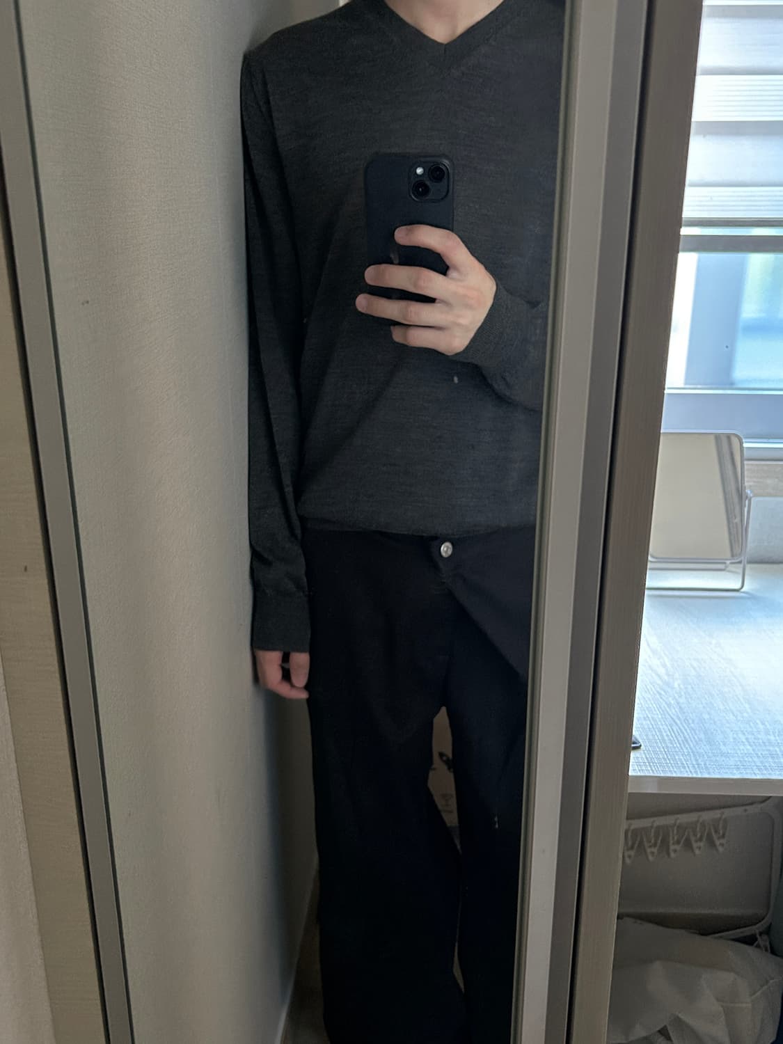 꼼데가르송 옴므 듀스 브이넥 니트 상품이미지1