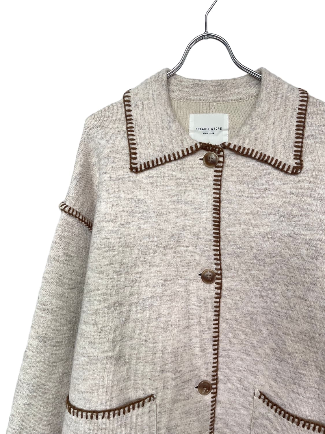 FREAK’S STORE Stitch Oversized Knit JK 상품이미지2