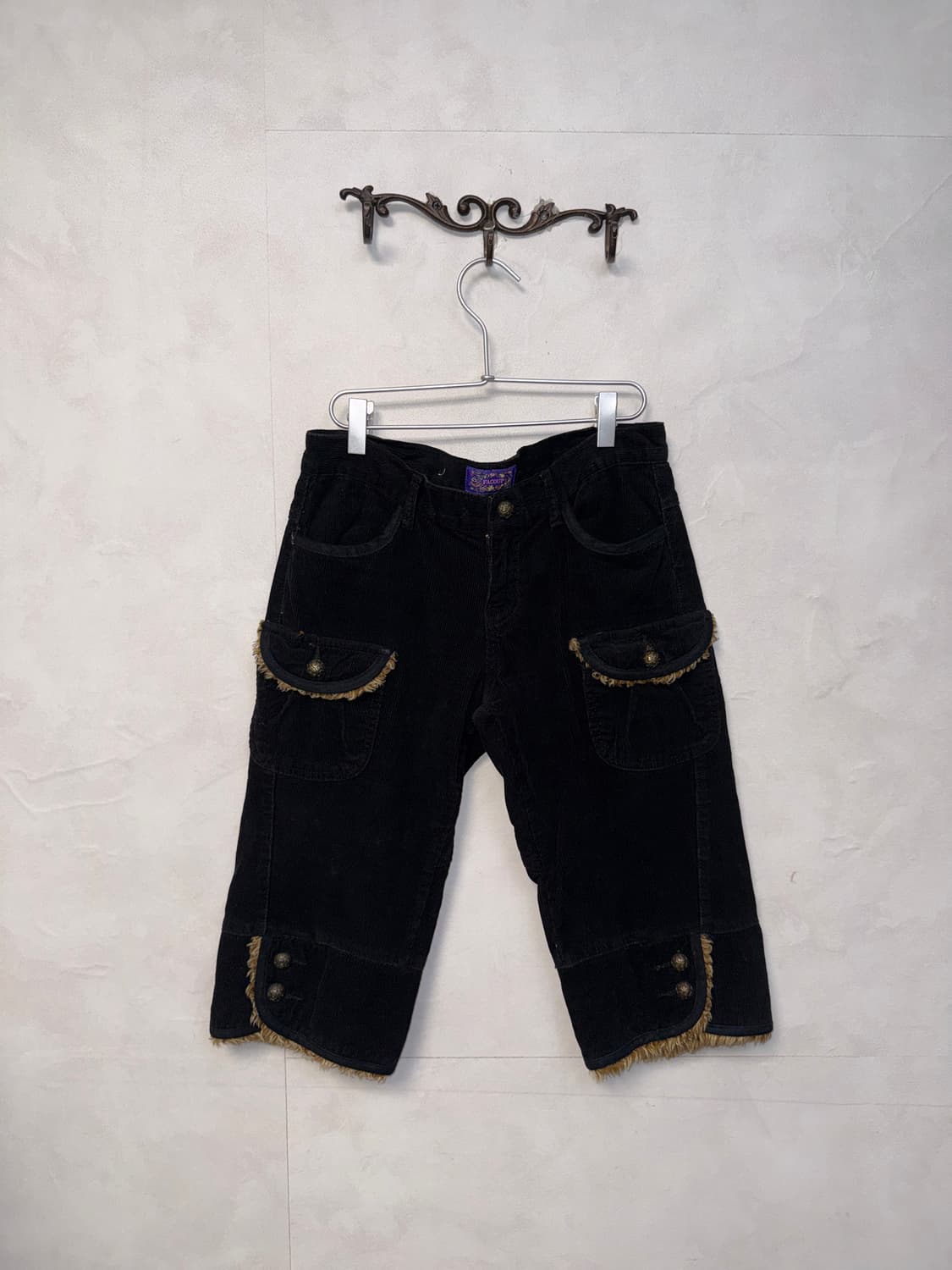 Black corduroy pocket lowrise pants 상품이미지1