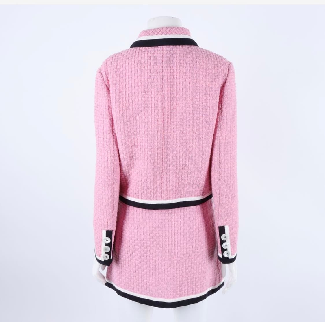 미우미우 트위드 투피스 핑크 (장원영착용) 상품이미지3