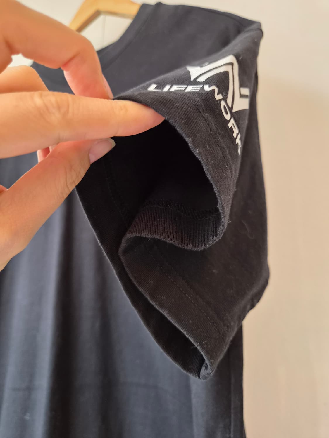 라이프워크 남성 블랙라운드반팔티셔츠 L사이즈 상품이미지5