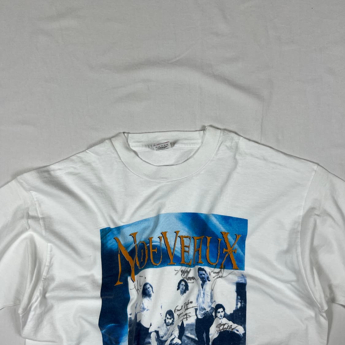80’s-90‘s 누보 팝 nouveaux 밴드 사인 반팔티 상품이미지2