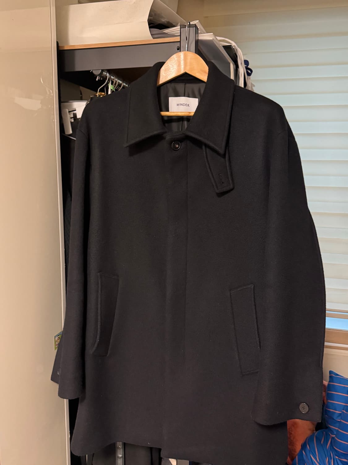 L) 윈더 본디드 울 하프 코트 상품이미지1