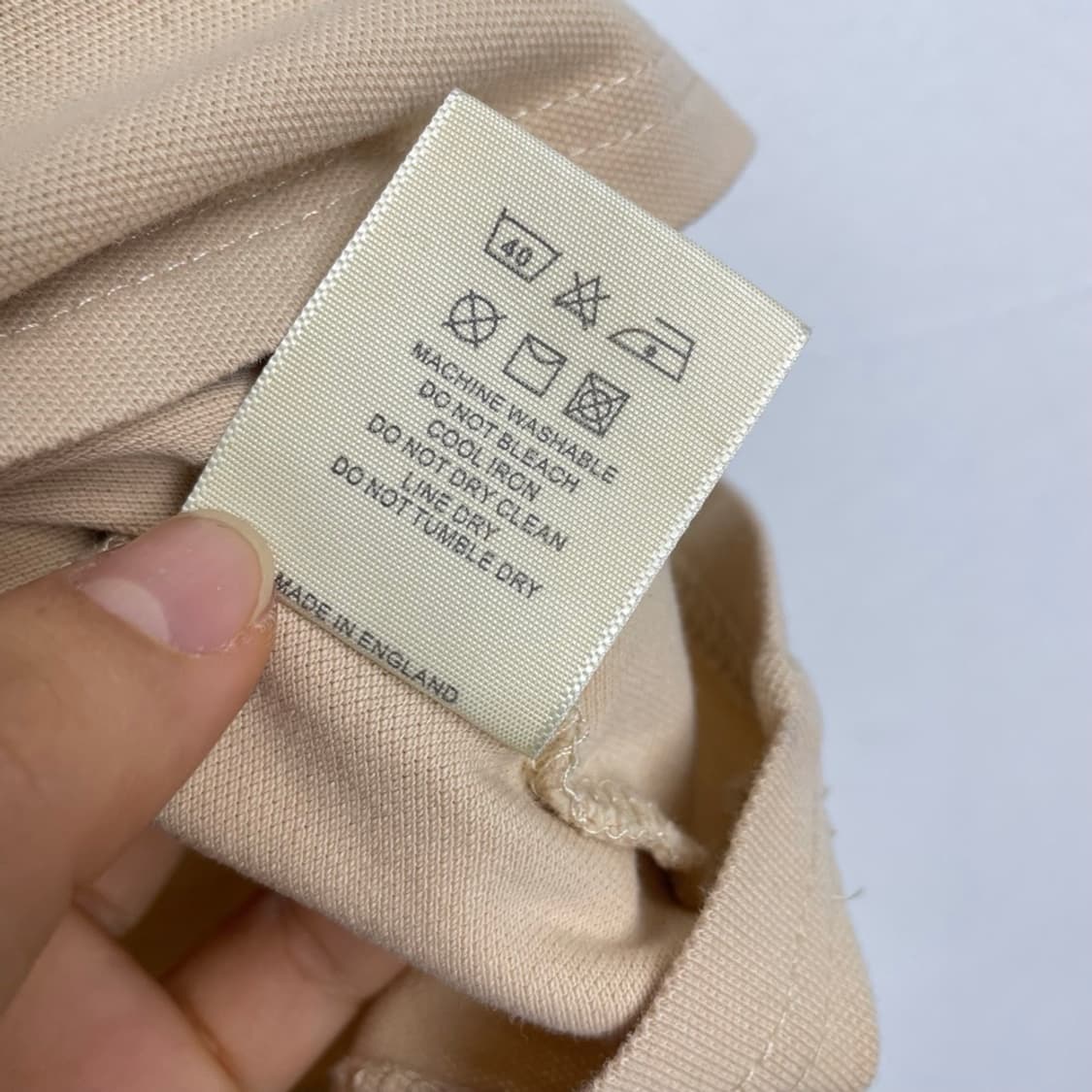 버버리 Burberry 체크 트리밍 반팔 카라티 M 상품이미지4