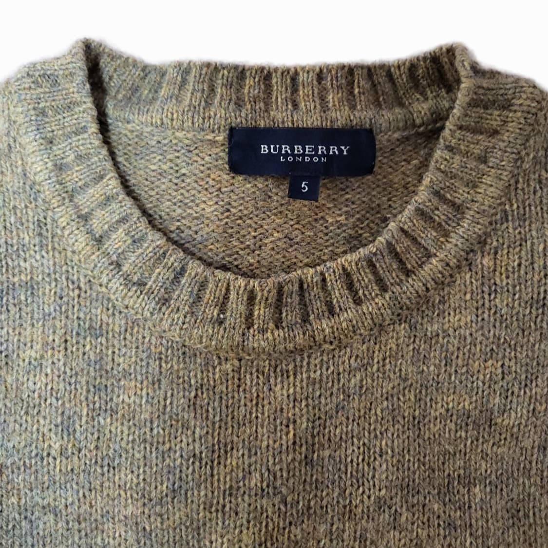 빈티지 버버리 카키브라운 보카시 울 니트 상품이미지4