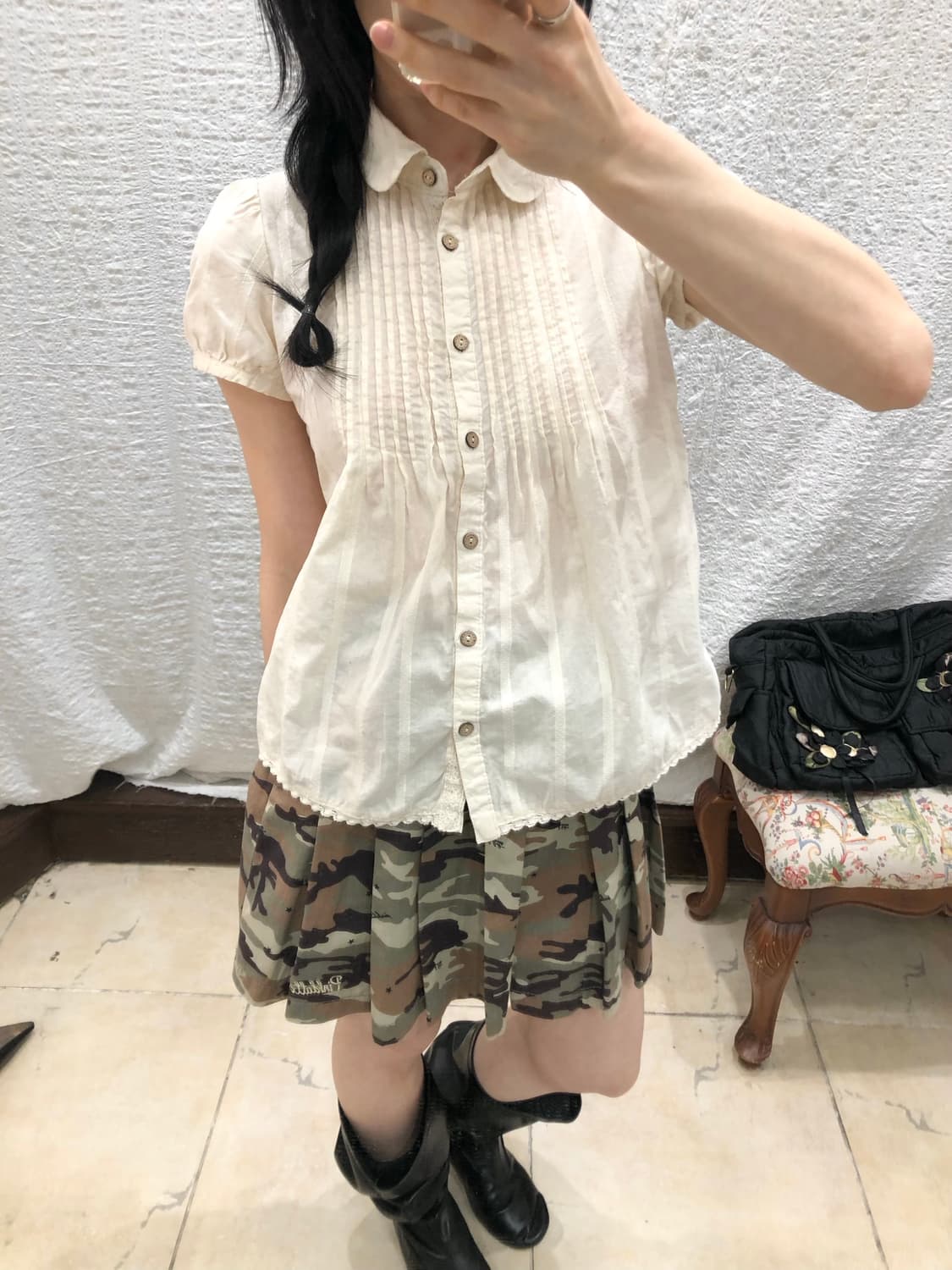 ivory lovely puff blouse 상품이미지1
