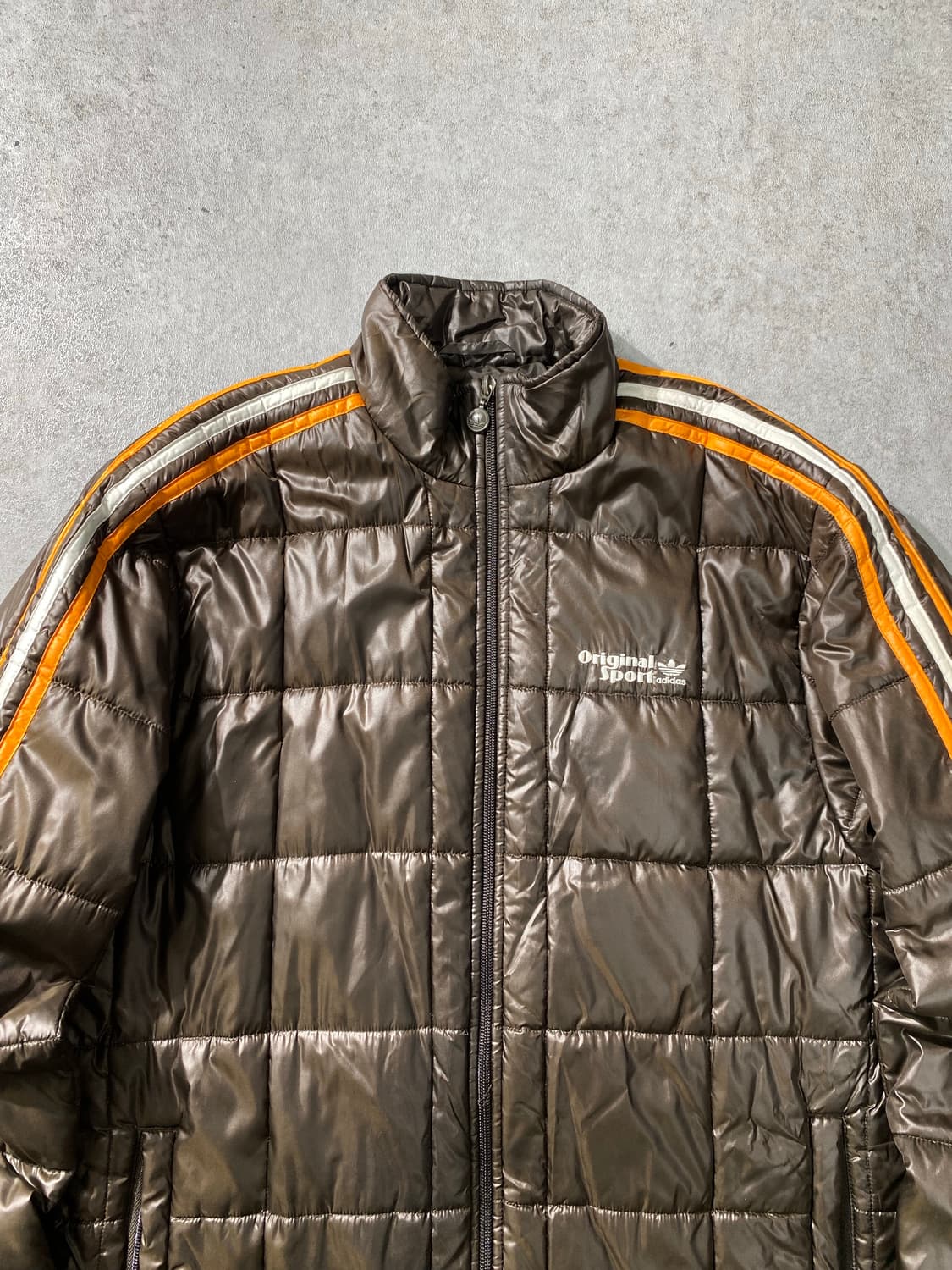 [L] 00s Adidas 아디다스 브라운 경량패딩 자켓 상품이미지2