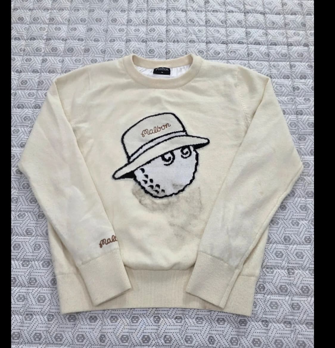 말본 골프 니트 스웨터 아이보리 ~55 상품이미지2