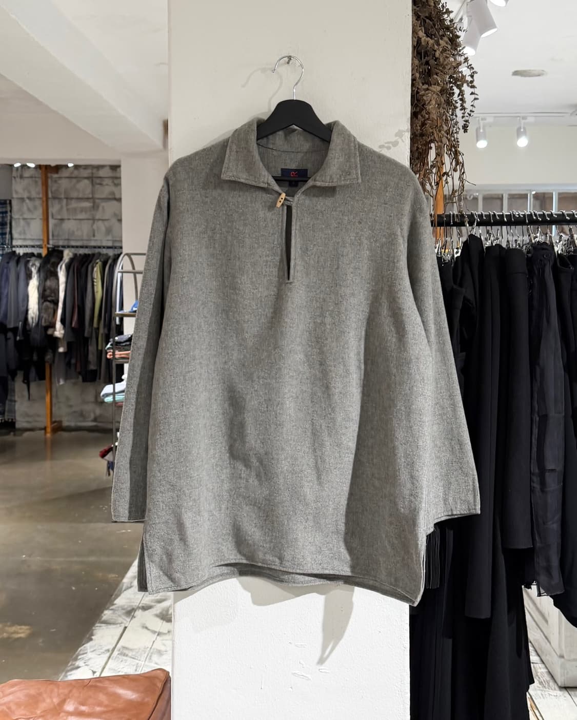 45rpm 그레이 울 블렌드 카라 롱슬리브 탑 상품이미지1