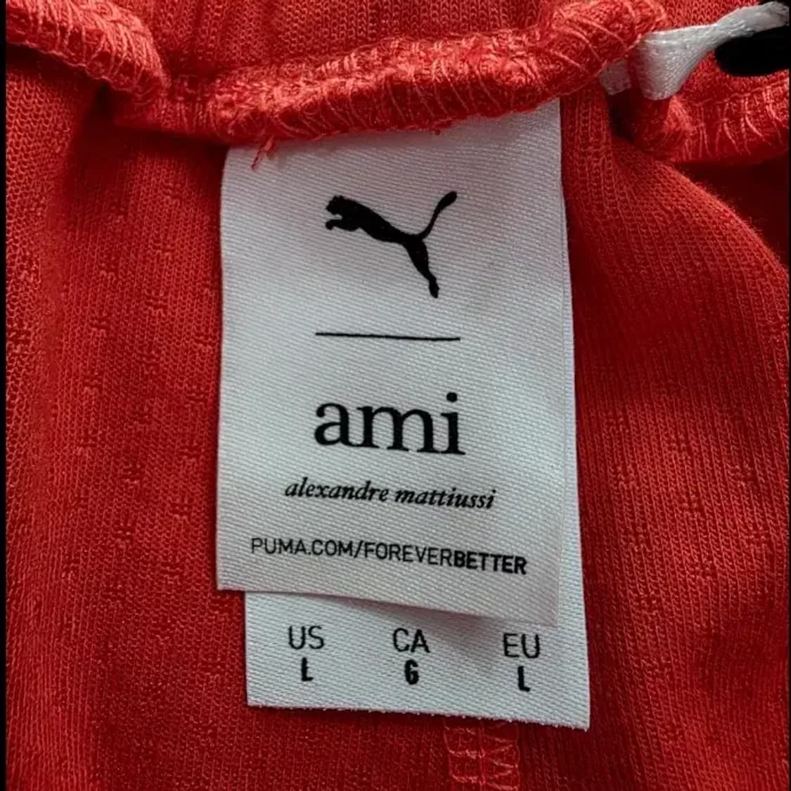 (새상품) 푸마 x 아미 콜라보 와이드 팬츠 오렌지 L 상품이미지8