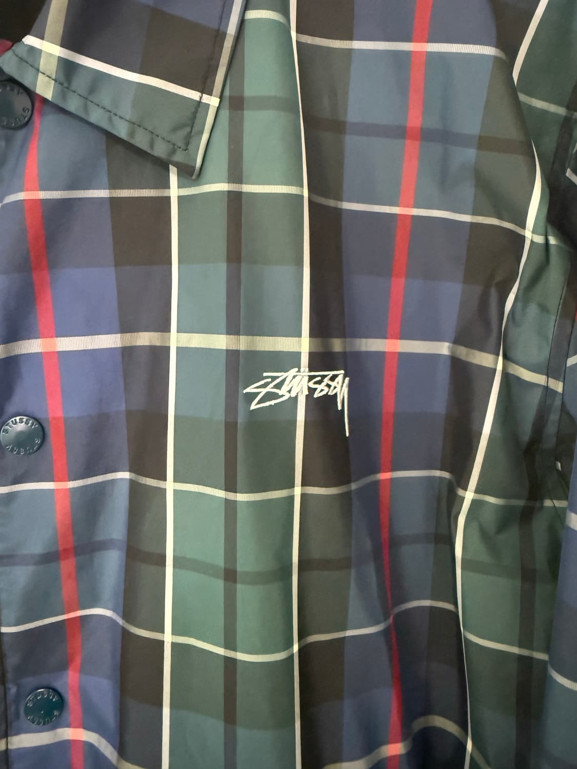 스투시 체크 코치자켓 L 상품이미지2