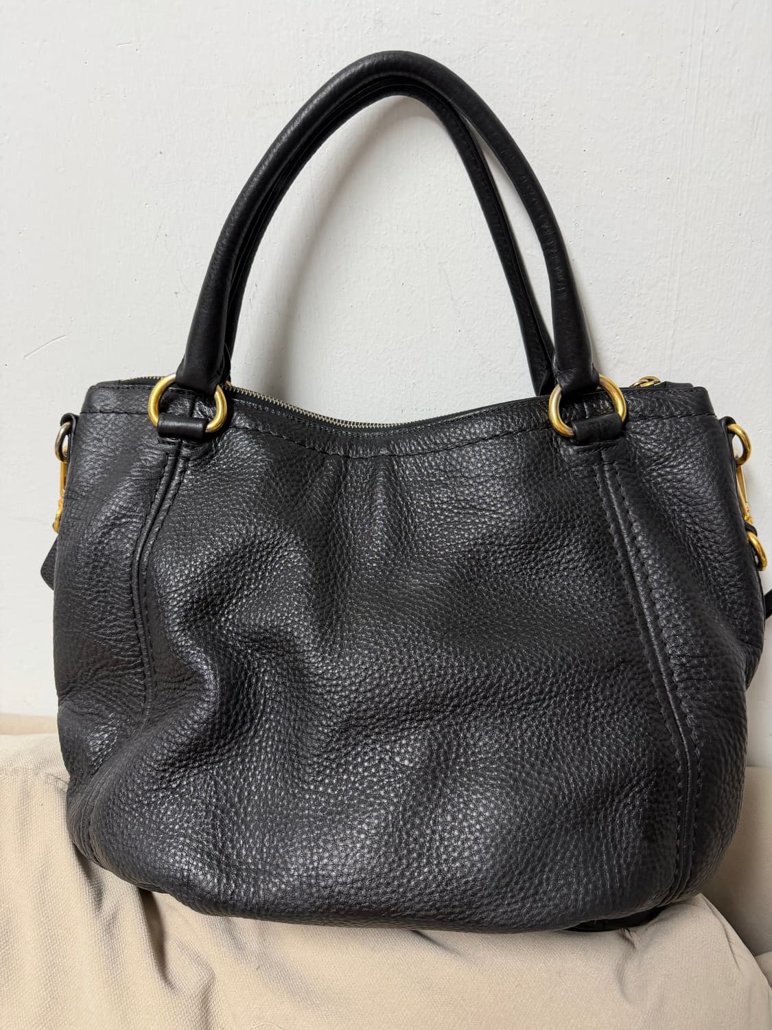 [정품] 프라다 토트백 블랙 상품이미지2