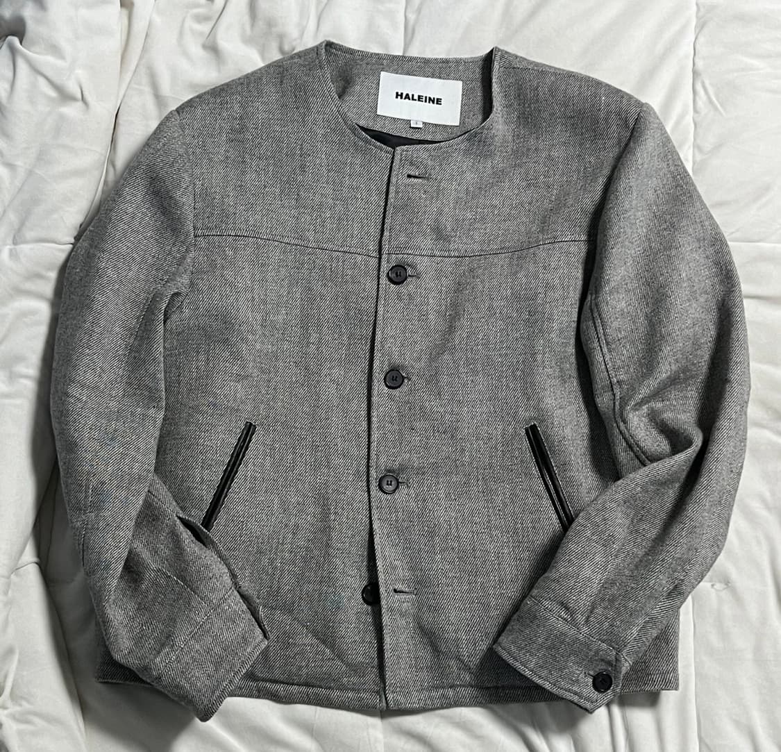 [1] 알렌느 라운드넥 3D 블레이저 자켓 그레이 상품이미지1